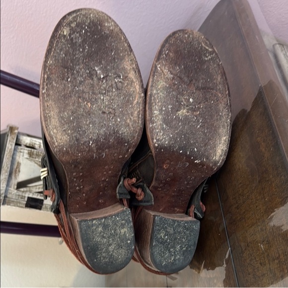 Freebird crue black genuine leather rustic boots size 9 - Picture 3 of 14